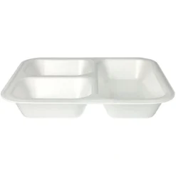 Starpak Siegelschalen, XPS 3-geteilt 1350 ml 4,2 cm x 24,5 cm x 26,5 cm weiß laminiert
