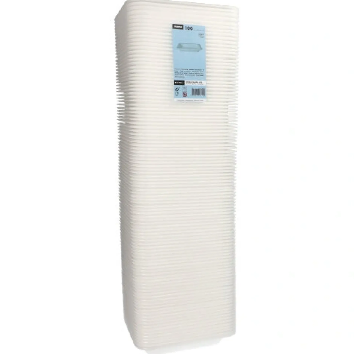 Starpak Siegelschalen, XPS 900 ml 4,2 cm x 18,5 cm x 23,5 cm weiß laminiert