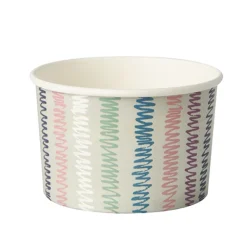 Starpak Snackbecher, Pappe "To Go" rund 250 ml Ø 9 cm, 6 cm "Zick-Zack"