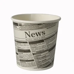 Starpak Snackbecher, Pappe "To Go" rund 470 ml Ø 9,9 cm, 9,9 cm "Newsprint"