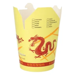 Starpak Snackboxen "ASIA" rund 550 ml 9,7 cm x 8,6 cm x 7,4 cm "Dragon", 10 x 50 Stück