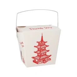Starpak Snackboxen mit Henkel "ASIA" eckig 770 ml 10,3 cm x 8 cm x 6,6 cm "Temple", 10 x 30 Stück