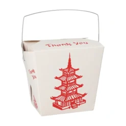 Starpak Snackboxen mit Henkel "ASIA" eckig 950 ml 10,9 cm x 8,9 cm x 6,8 cm "Temple", 10 x 30 Stück
