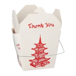 Starpak Snackboxen mit Henkel "ASIA" eckig 950 ml 10,9 cm x 8,9 cm x 6,8 cm "Temple", 10 x 30 Stück