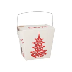 Starpak Snackboxen mit Henkel "ASIA" eckig 470 ml 8,5 cm x 7,5 cm x 5,5 cm "Temple", 10 x 30 Stück