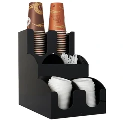 Starpak Spender für Trinkbecher und Deckel "To Go" 31 cm x 30,5 cm x 21 cm schwarz