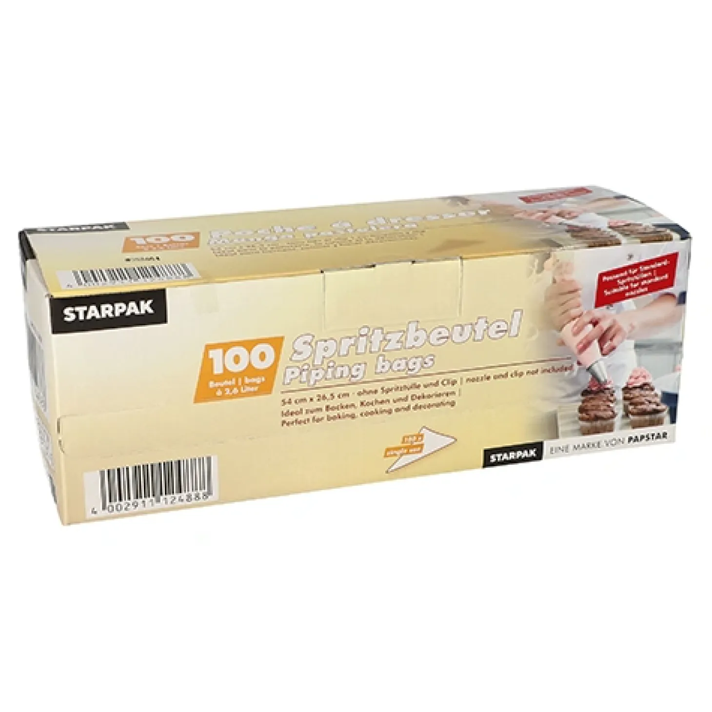Starpak Spritzbeutel 2,6 l 54 cm x 26,5 cm transparent