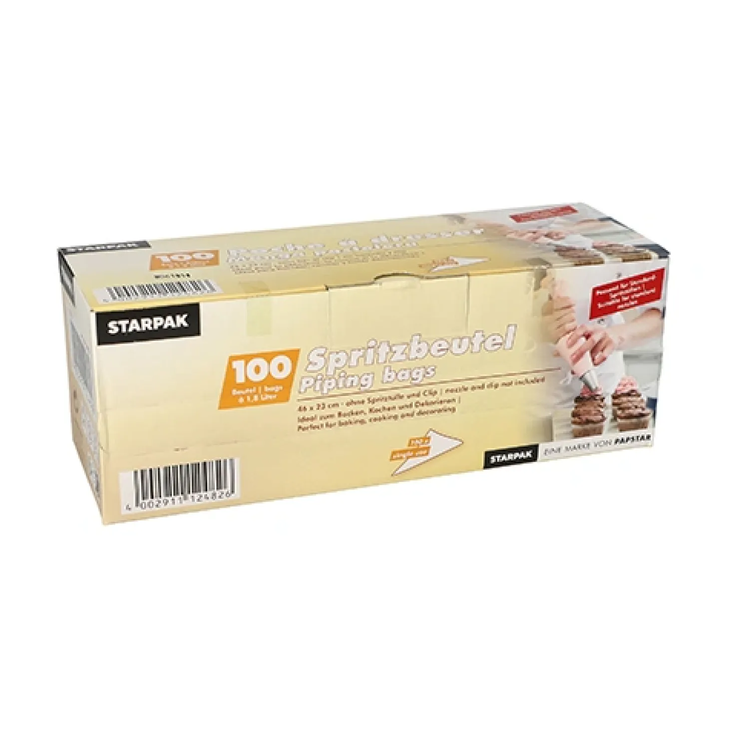 Starpak Spritzbeutel 1,8 l 46 cm x 23 cm transparent