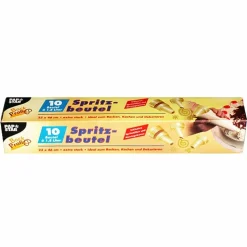 Starpak Spritzbeutel 1,8 l 46 x 23 cm transparent inkl. 3 Spritztüllen, 16 x 10 Stück