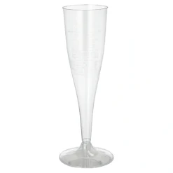 Starpak Stiel-Gläser für Sekt, PS 0,1 l Ø 4,8 cm, 19,9 cm glasklar einteilig