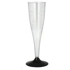 Starpak Stiel-Gläser für Sekt, PS 0,1 l Ø 5 cm, 17,5 cm glasklar, 14 x 6 Stück