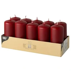 Starpak Stumpenkerzen Ø 40 mm, 90 mm bordeaux