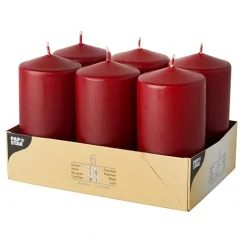 Starpak Stumpenkerzen Ø 60 mm, 115 mm bordeaux