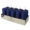 Starpak Stumpenkerzen Ø 40 mm, 90 mm dunkelblau