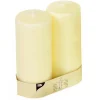 Starpak Stumpenkerzen Ø 80 mm, 220 mm elfenbein "Ivory" mit Flachkopf