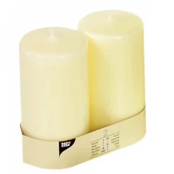 Starpak Stumpenkerzen Ø 80 mm, 150 mm elfenbein "Ivory" mit Flachkopf
