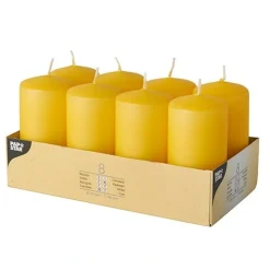Starpak Stumpenkerzen Ø 50 mm, 100 mm goldgelb