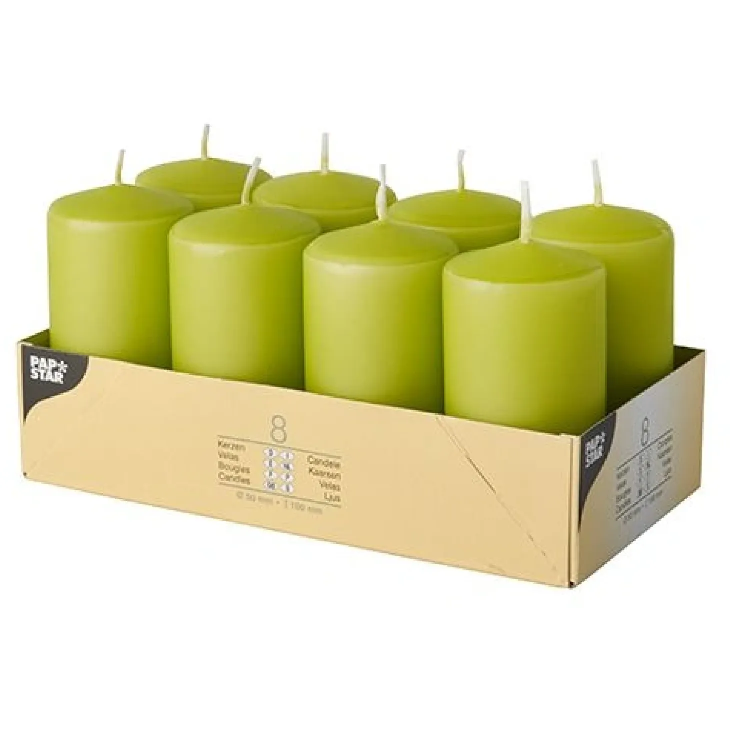 Starpak Stumpenkerzen Ø 50 mm, 100 mm kiwi