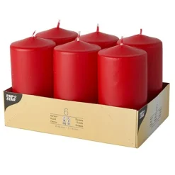 Starpak Stumpenkerzen Ø 60 mm, 115 mm rot
