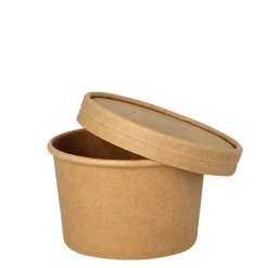 Starpak Suppenbecher, Pappe rund 230 ml Ø 9,8 cm, 6 cm braun