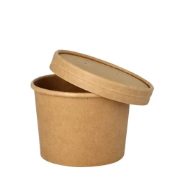 Starpak Suppenbecher, Pappe rund 350 ml Ø 9,8 cm, 7 cm braun