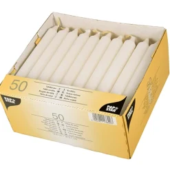 Starpak Tafelkerzen Ø 2,1 cm, 19,6 cm weiß, 4 x 50 Stück