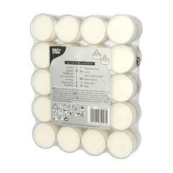 Starpak Teelichte Ø 38 mm, 19 mm weiß in Polycarbonathülle