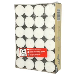 Starpak Teelichte Ø 39 mm, 17,5 mm weiß, mit langer Brenndauer 6,5 h
