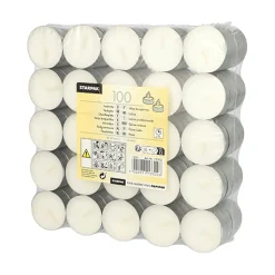 Starpak Teelichte Ø 39 mm, 15 mm weiß, 10 x 100 Stück