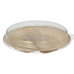 Starpak Teller, Palmblatt 2-geteilt 300 ml Ø 23 cm, 5,3 cm mit rPET Deckel "Kombipack"