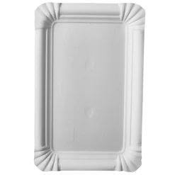Starpak Teller, Pappe eckig 13 cm x 20 cm weiß