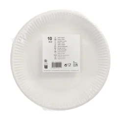 Starpak Teller, Pappe rund Ø 23 cm weiß, 25 x 10 Stück