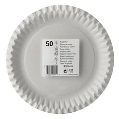 Starpak Teller, Pappe rund Ø 23 cm weiß, 12 x 50 Stück