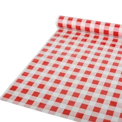 Starpak Tischdecke, Folie 50 m x 80 cm rot "Karo", 1 Rolle
