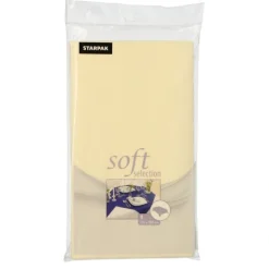 Starpak Tischdecke, stoffähnlich, Vlies "soft selection" 120 cm x 180 cm creme