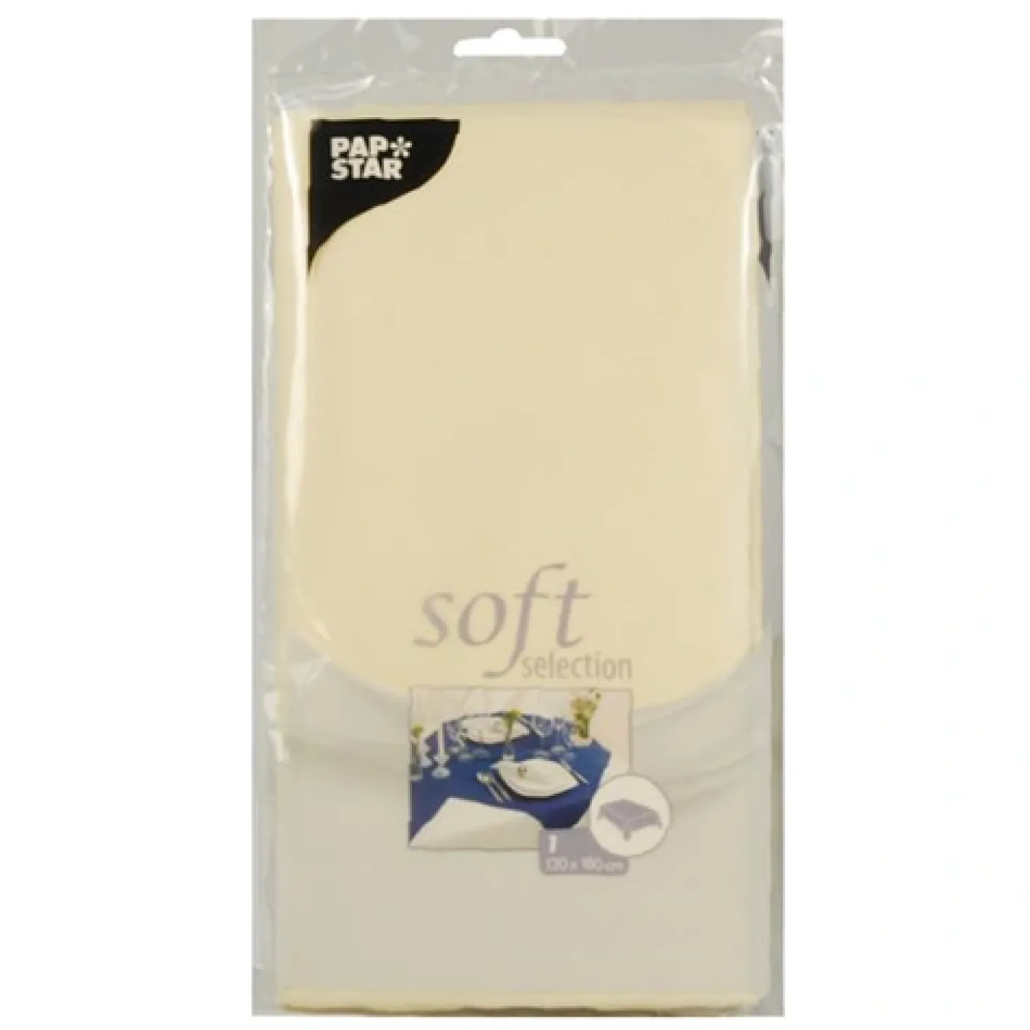 Starpak Tischdecke, stoffähnlich, Vlies "soft selection" 120 cm x 180 cm creme