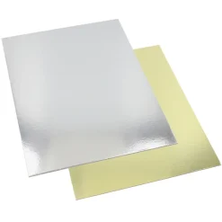 Starpak Tortenplatten eckig 0,3 cm x 30 cm x 40 cm gold/silber, 2 x 25 Stück