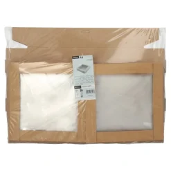 Starpak Transport- und Catering-Kartons, Pappe eckig 6 cm x 22,5 cm x 22,5 cm braun mit separatem Deckel und Sichtfenster aus PET