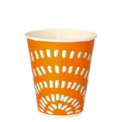 Starpak Trinkbecher für Kaltgetränke, Pappe 0,25 l Ø 8,97 cm, 10 cm orange