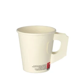 Starpak Trinkbecher mit Henkel, Pappe 0,18 l Ø 7,3 cm, 7,8 cm weiß, 20 x 25 Stück