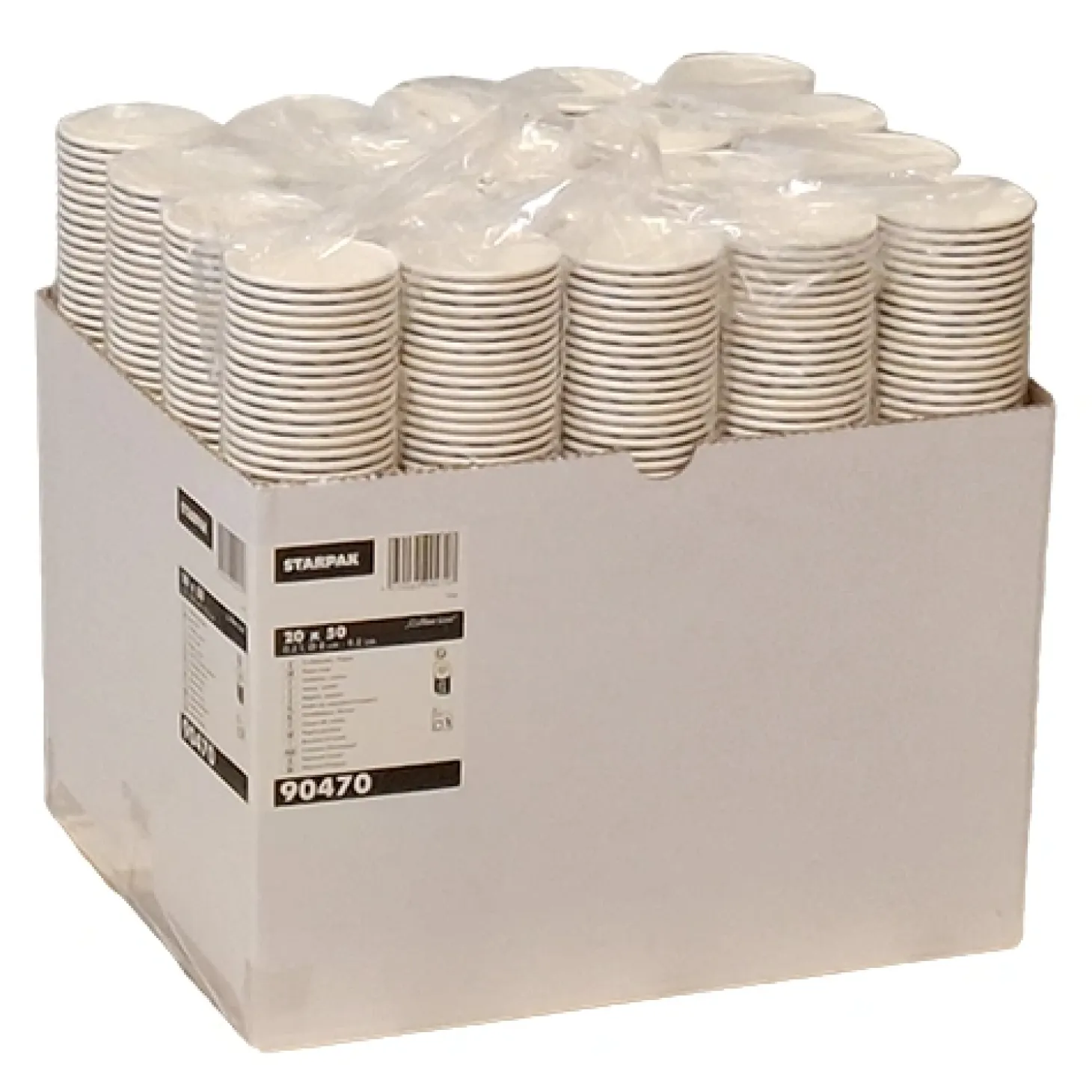 Starpak Trinkbecher, Pappe 0,2 l Ø 8 cm, 9,2 cm "Coffee Line", 20 x 50 Stück