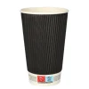 Starpak Trinkbecher, Pappe "To Go" 0,4 l Ø 9 cm, 13,7 cm Ripple Wall