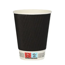 Starpak Trinkbecher, Pappe "To Go" 0,3 l Ø 9 cm, 11 cm Ripple Wall