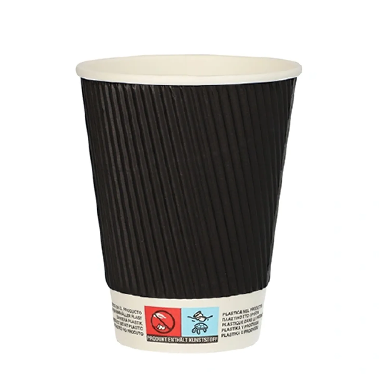 Starpak Trinkbecher, Pappe "To Go" 0,3 l Ø 9 cm, 11 cm Ripple Wall
