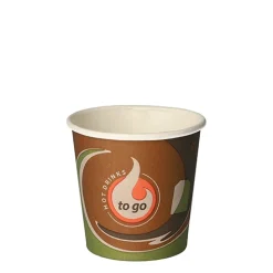 Starpak Trinkbecher, Pappe "To Go" 0,1 l Ø 6,3 cm, 6 cm "Barista Time", 25 x 80 Stück
