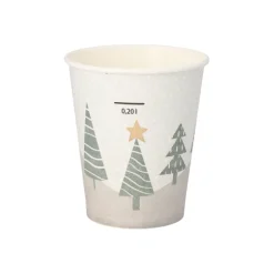 Starpak Trinkbecher, Pappe "To Go" 0,2 l Ø 8 cm, 9,1 cm "Winter Forest", 20 x 50 Stück