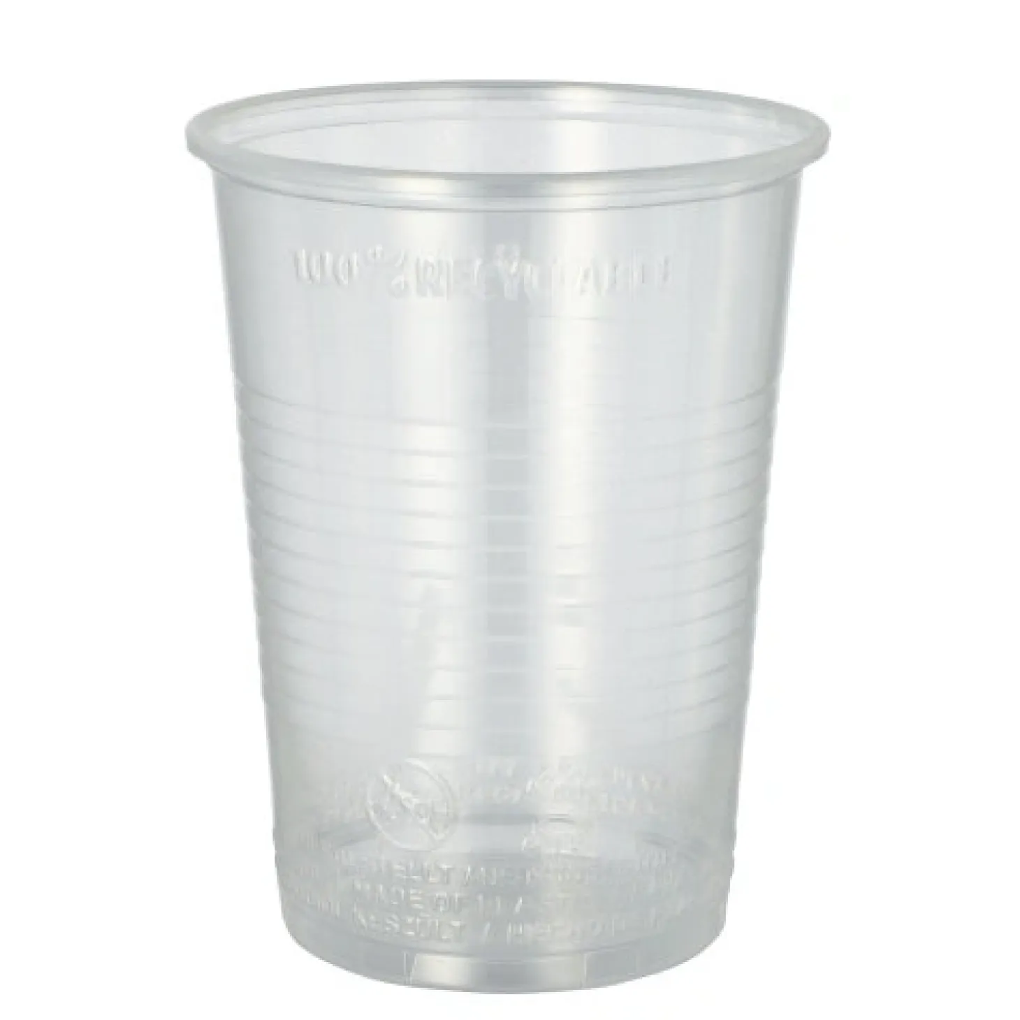 Starpak Trinkbecher, PP 0,4 l Ø 9,5 cm, 12,2 cm transparent mit Schaumrand