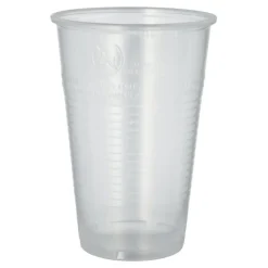 Starpak Trinkbecher, PP 0,5 l Ø 9,5 cm, 13,7 cm transparent mit Schaumrand