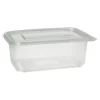 Starpak Verpackungsbecher mit Klappdeckeln, PP rechteckig 1000 ml 7,4 cm x 13,1 cm x 19,1 cm transparent