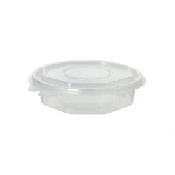 Starpak Verpackungsbecher mit Klappdeckeln, PP 8-eckig 250 ml 2,8 cm x 11 cm x 11 cm transparent